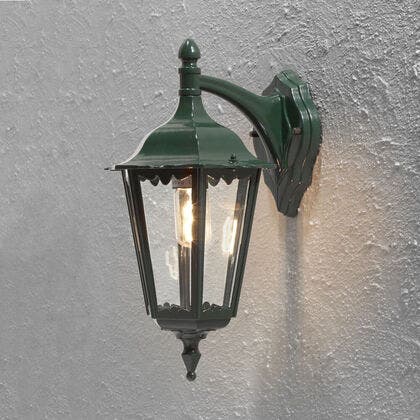 Firenze vägglykta ned E27 grön