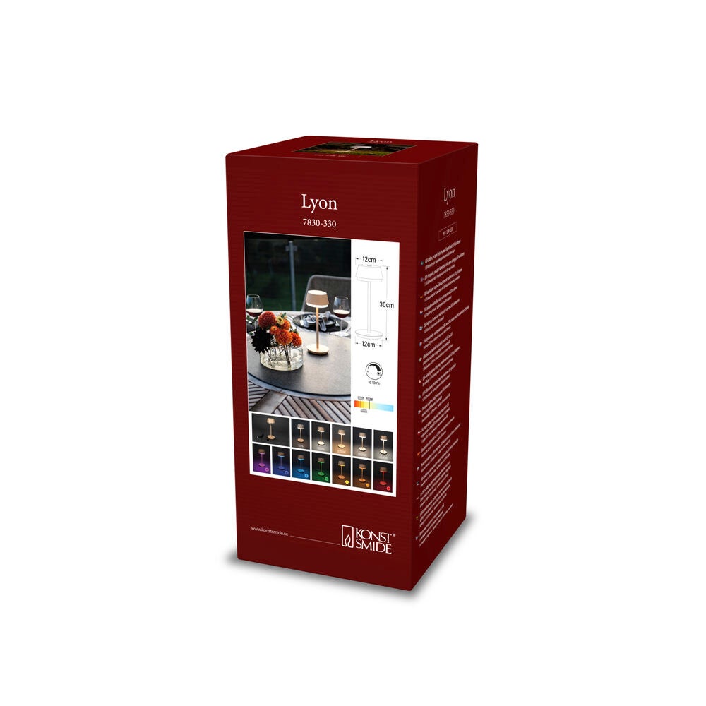 Lyon bordslampa usb Sand