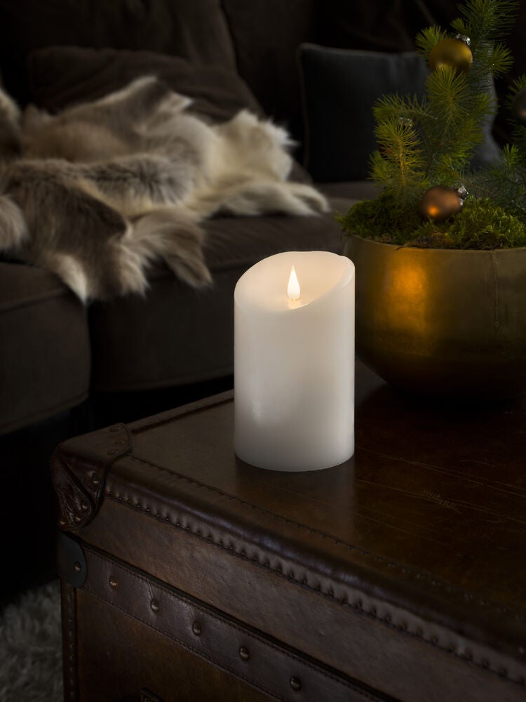 Vaxljus 10,2x15,2cm LED vit