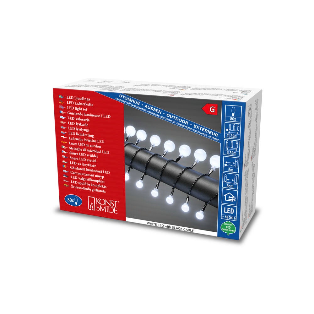 Slinga 80 vita LED