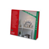 LED Holzsilh., 7 Kerzen 10 w.w