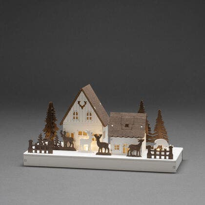 Wooden Silhouette Houses