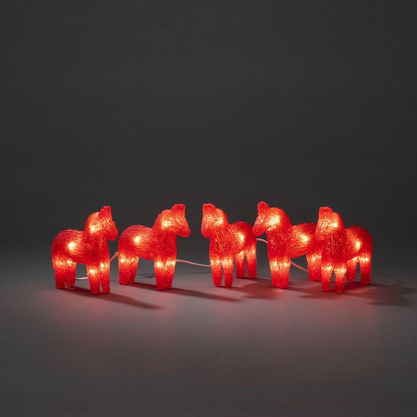Hästar akryl 5st 40 LED