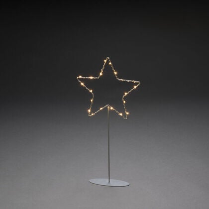 Metallstjärna silver 20 LED