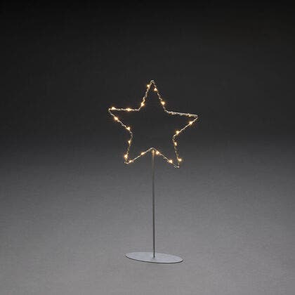 Metallstjärna silver 20 LED
