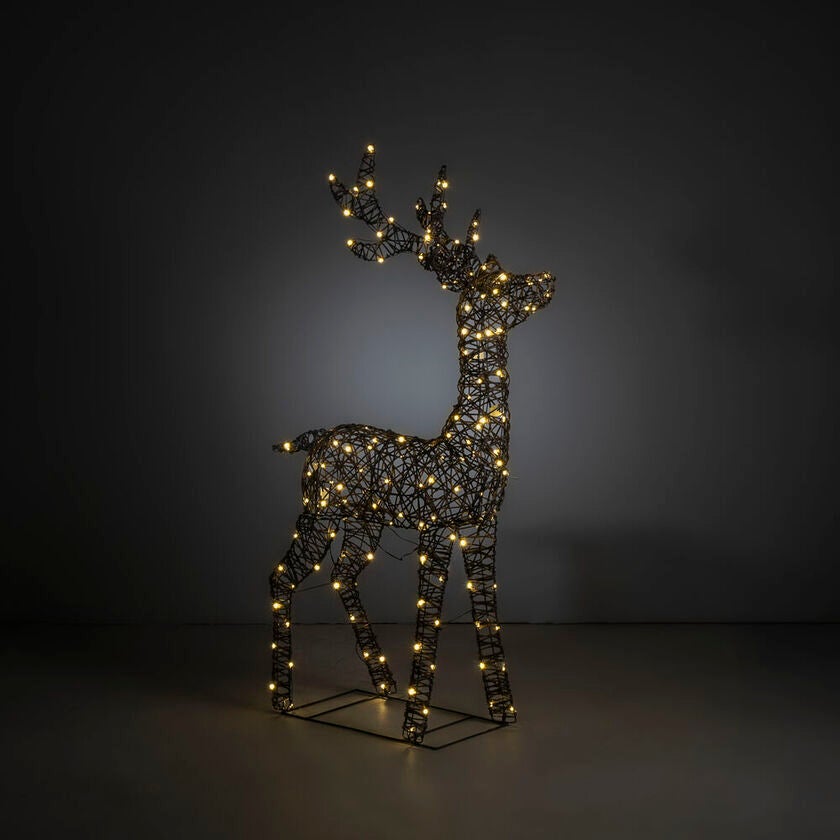 Imitation rattan reindeer LED