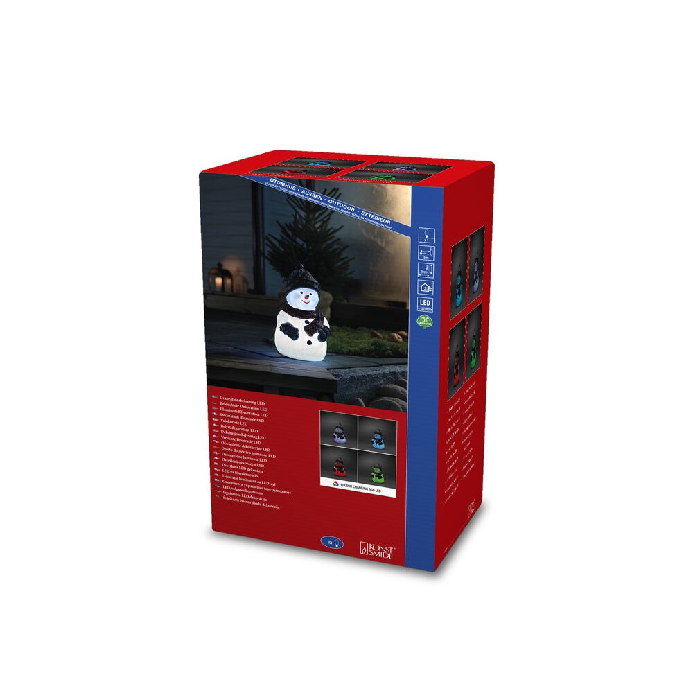 LED Kunststoffschneemann, RGB