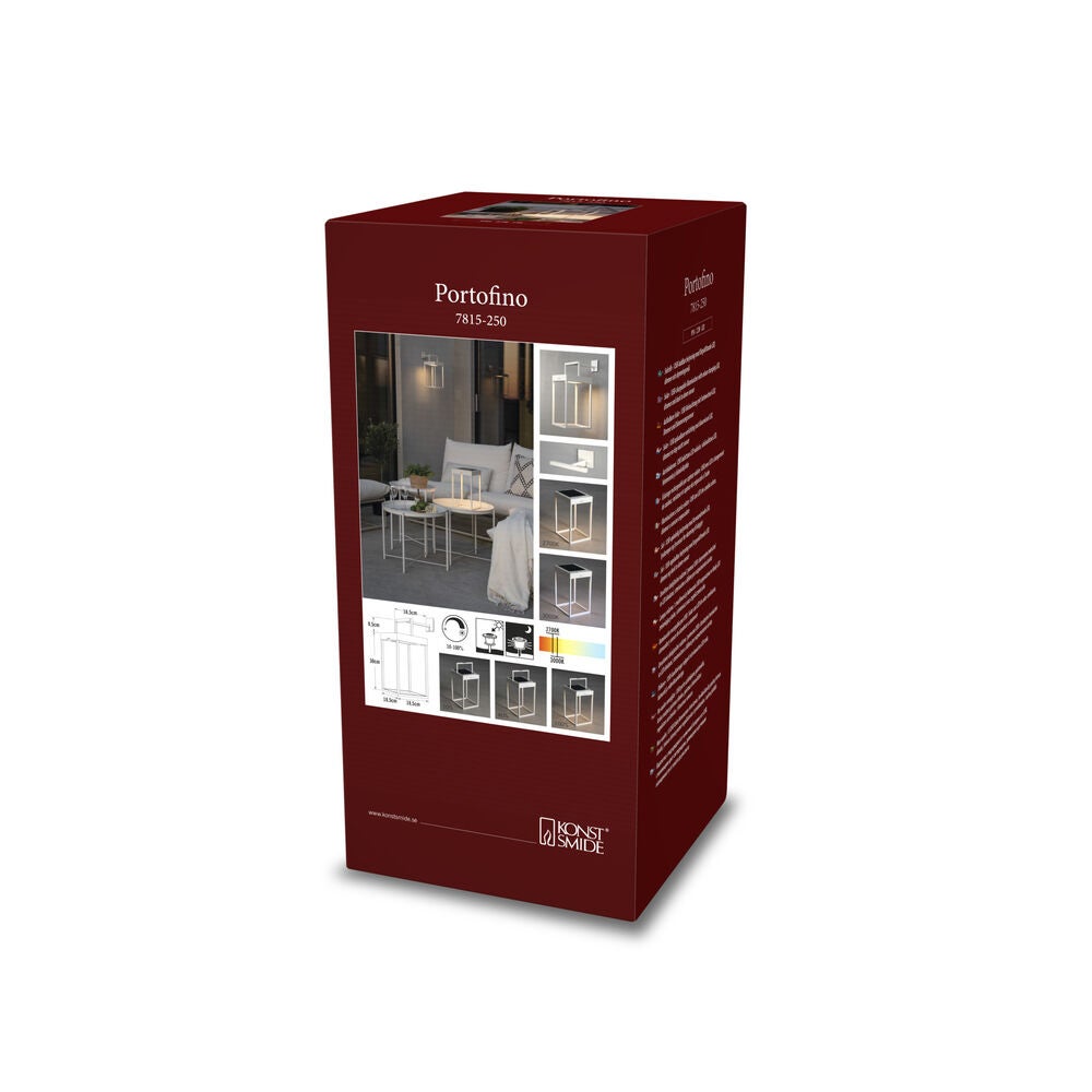 Portofino lanterna USB/sol vit