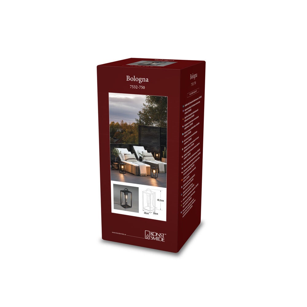 Bologna Bodenleuchte E27 schw