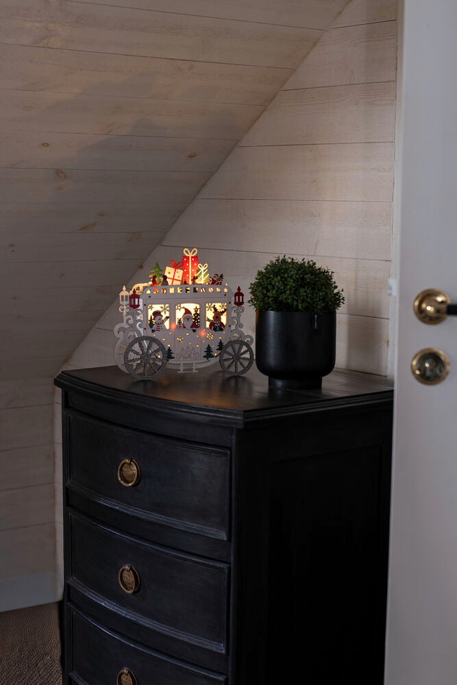 Santa-Kutsche LED, B/O & Usb