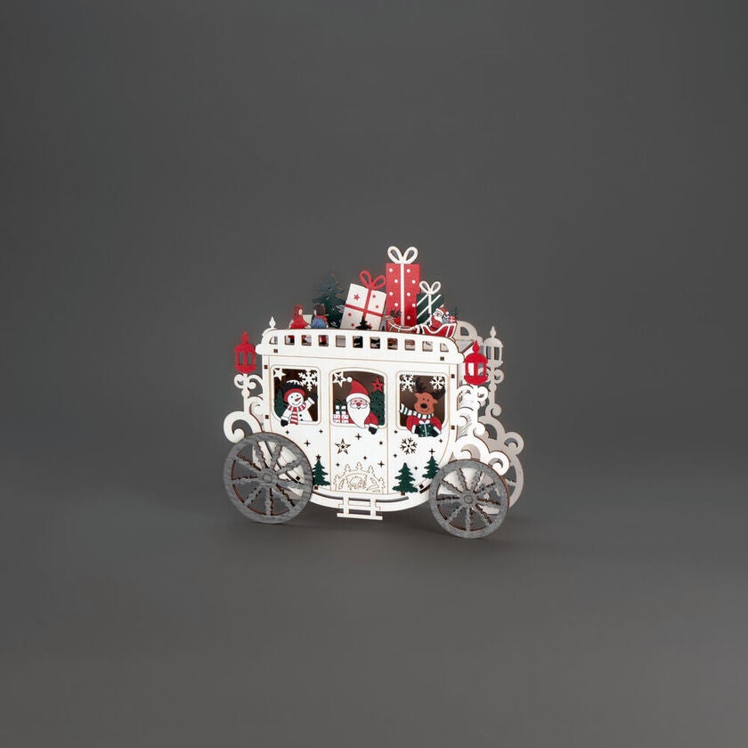 Santa-Kutsche LED, B/O & Usb
