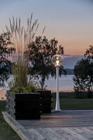 Orion Short Pole, White glass