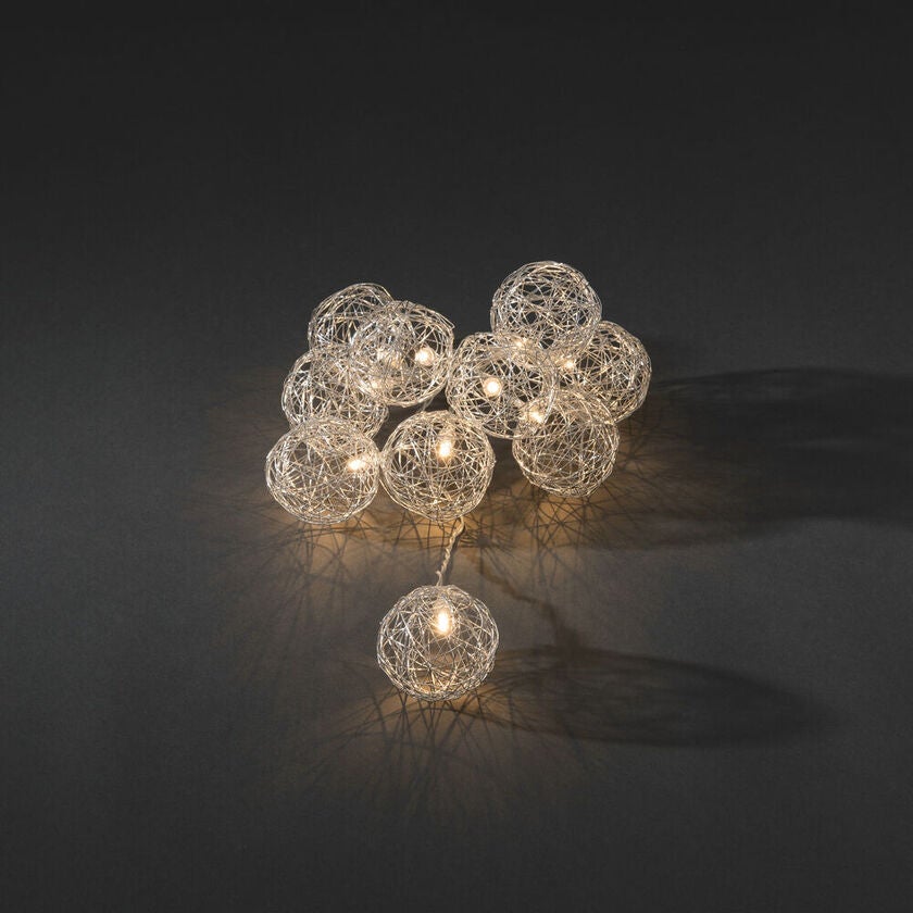Light set, aluminum balls, LED