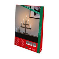 Roter Leuchter 5 Glühbirnen