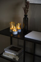 LED Kerzen im Glas, batterieb.