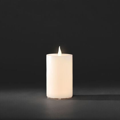 White wax candle, LED