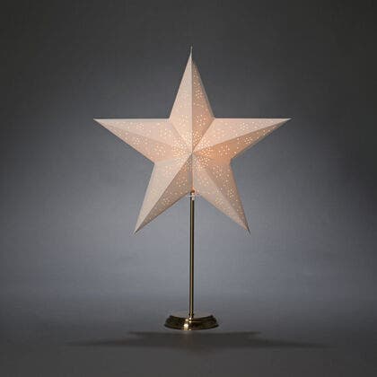 Standing Paper Star White/Bra