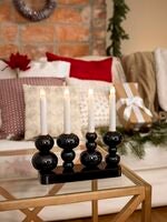 Candlestick with deco rings