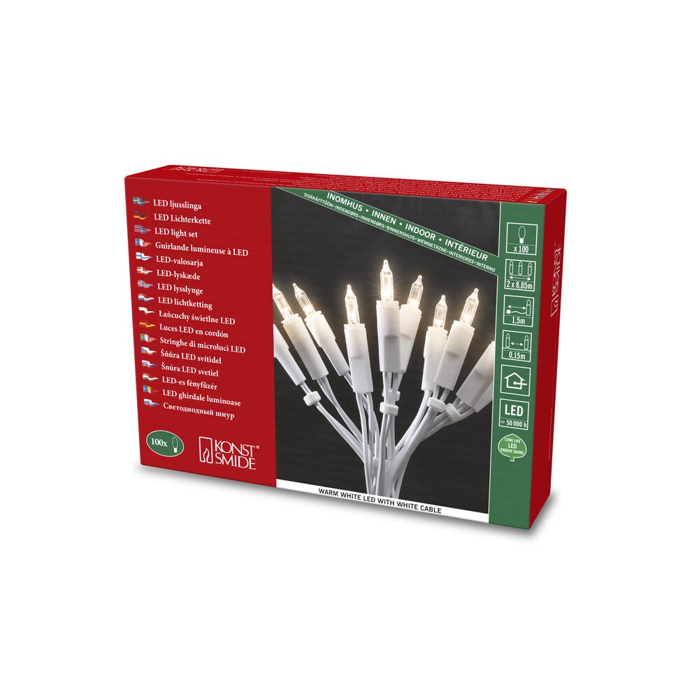 100 LED Mini Ice Set W White