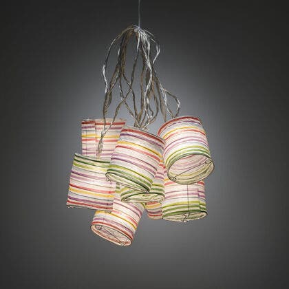 Dekolichterkette, bunte Papi
