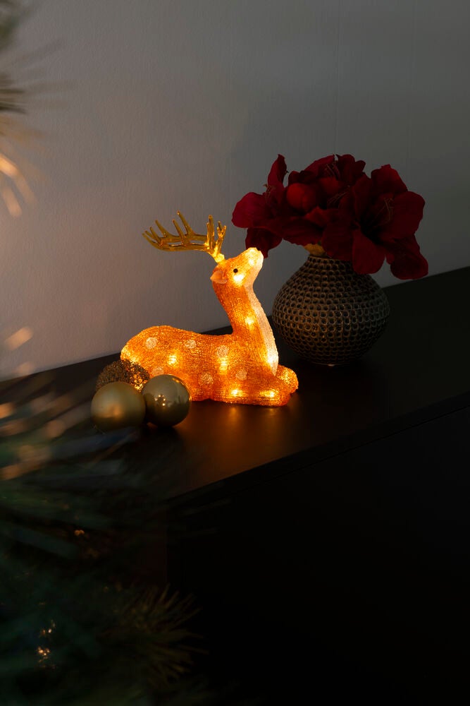 LED Acryl Rentier, 24 LED