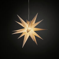 3-D Pappstjärna vit 60 cm LED