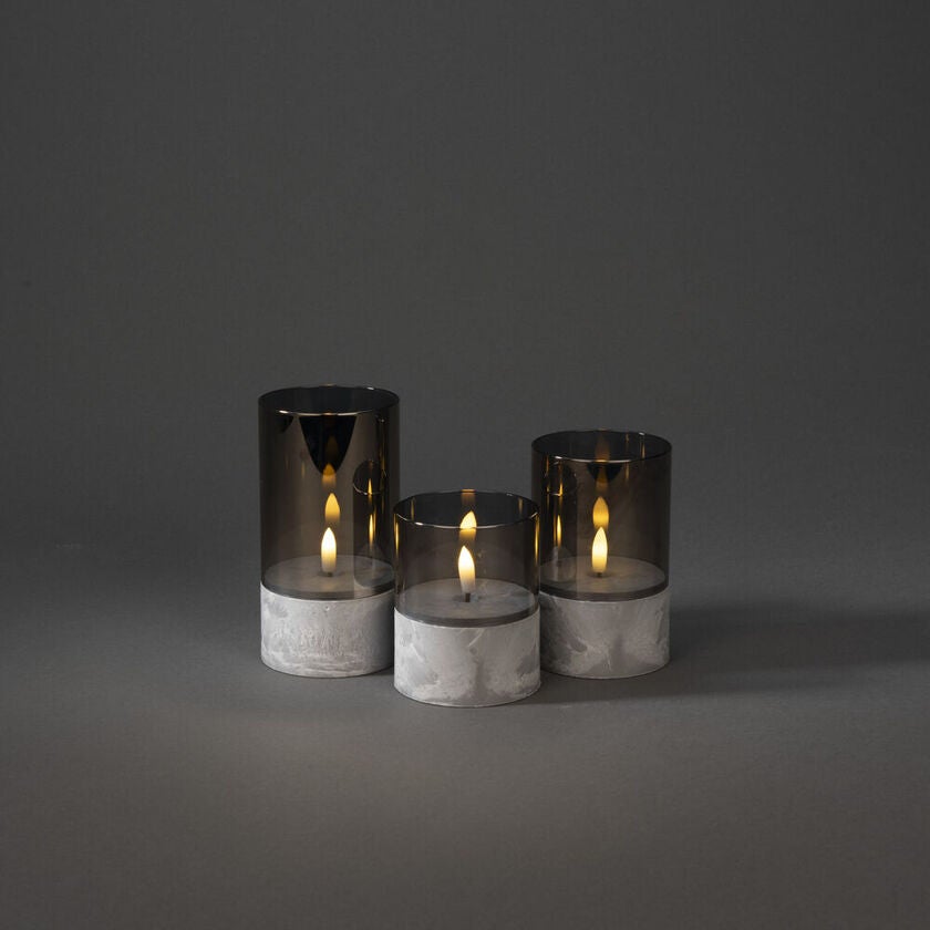 B/O LED Candles with glass