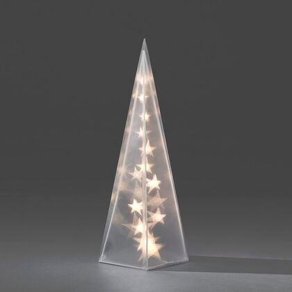 Plastic pyramid, star eff LED
