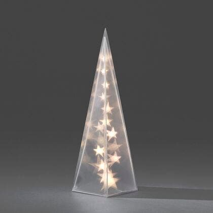 Plastic pyramid, star eff LED