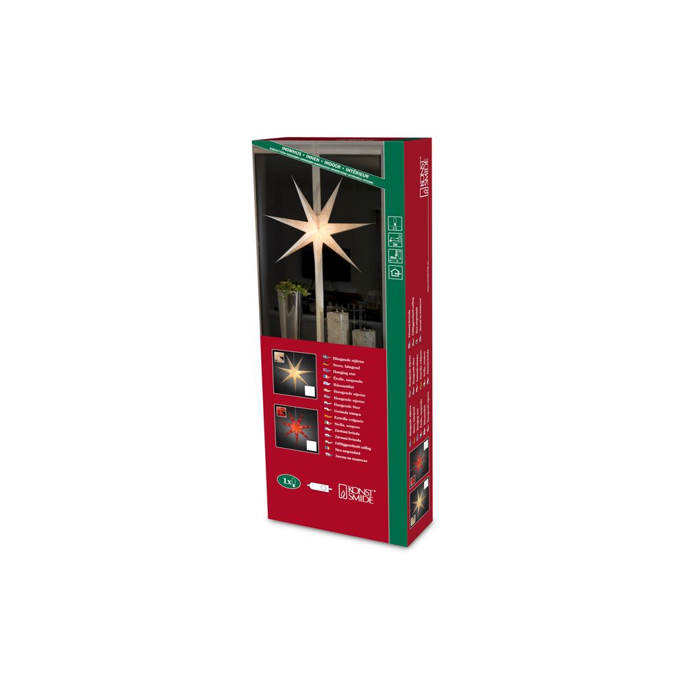 Paper star 7 points 90cm