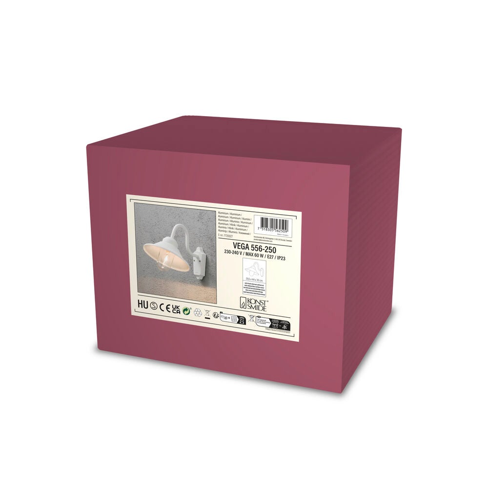 Vega Matt White Wall Light