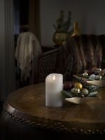 Vaxljus 7,6x12,7cm LED vit