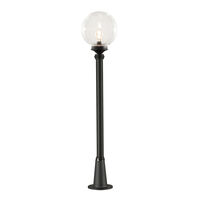 Orion short pole black glass