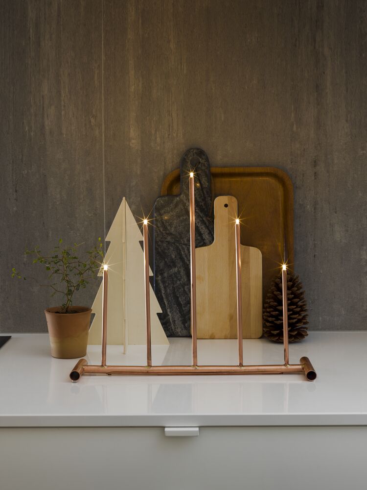 Elljusstake 5 lj LED metall