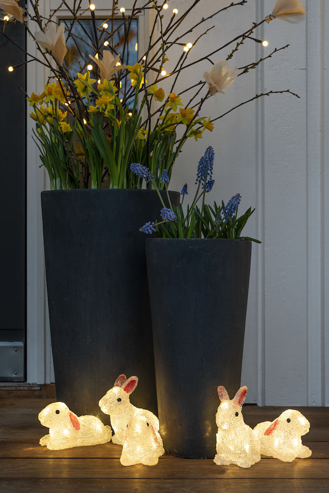 Acrylic Rabbits 5pcs/set, LED | Leuchtfiguren
