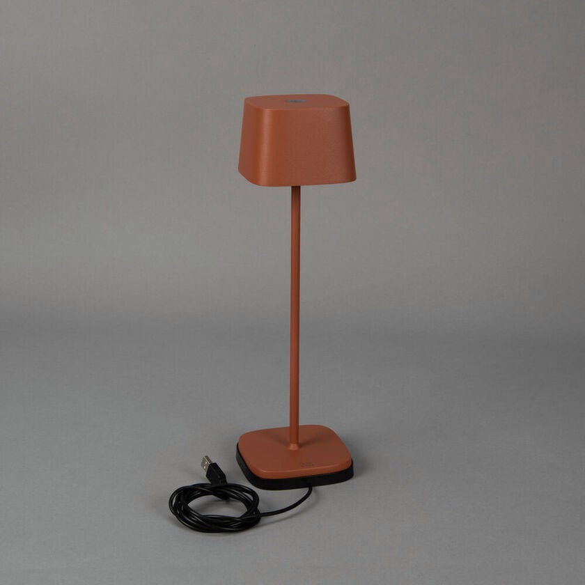 Capri table lamp USB teracotta