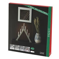 LED Holzl. mattweiss, 7 Gluehb