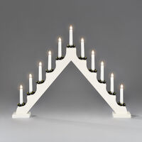 Kerzenleuchter, weiss lackiert