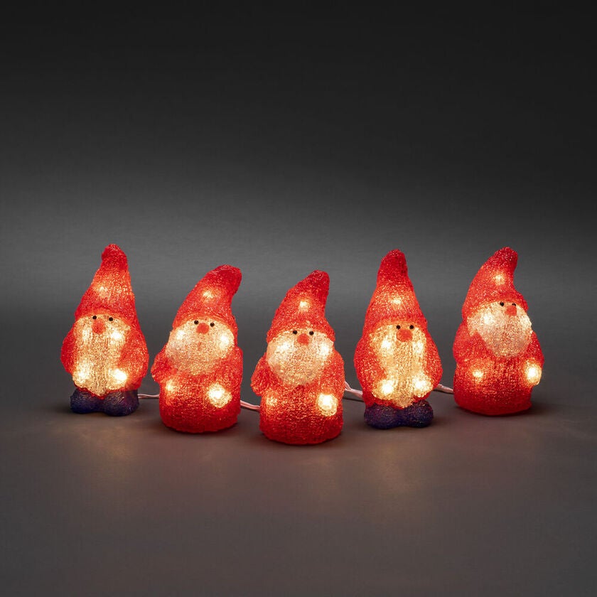 Acrylic Santa 5pcs/set 40 LED