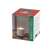 Batteriljus betong vit, 8 cm