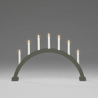 Holzleuchter, braun gebeizt