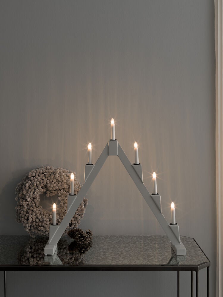 Candlestick 7 bulbs, Grey