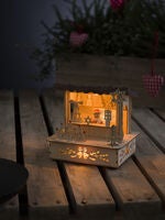 LED Holzleuchter, naturfarben