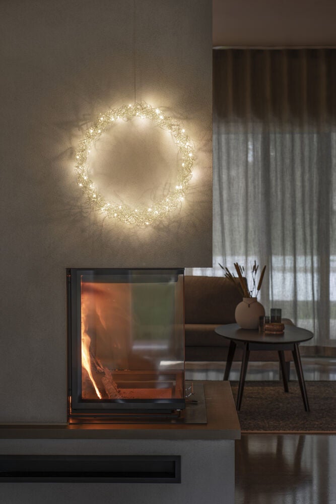 Krans mässing, 45 cm 40 LED