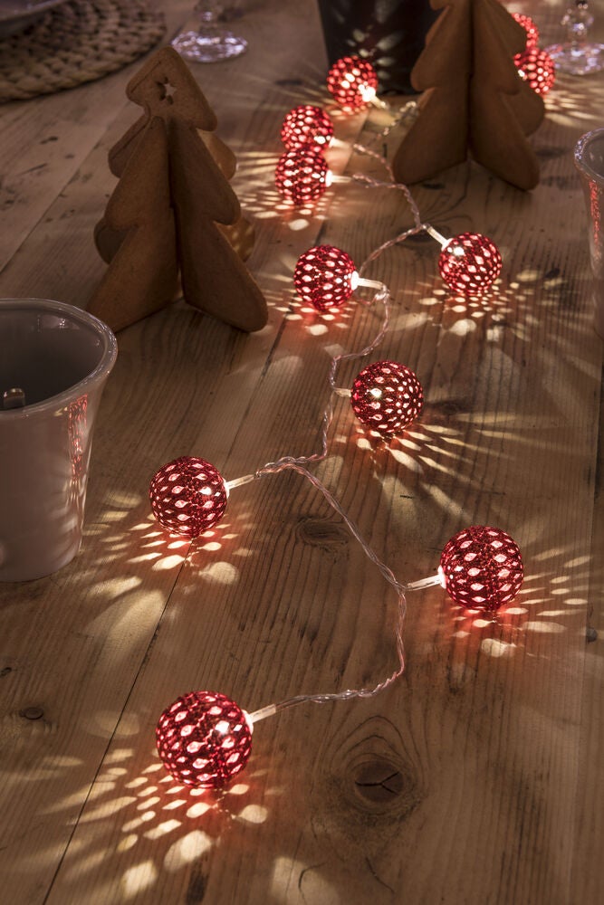 LED Dekolichterkette, rote Met