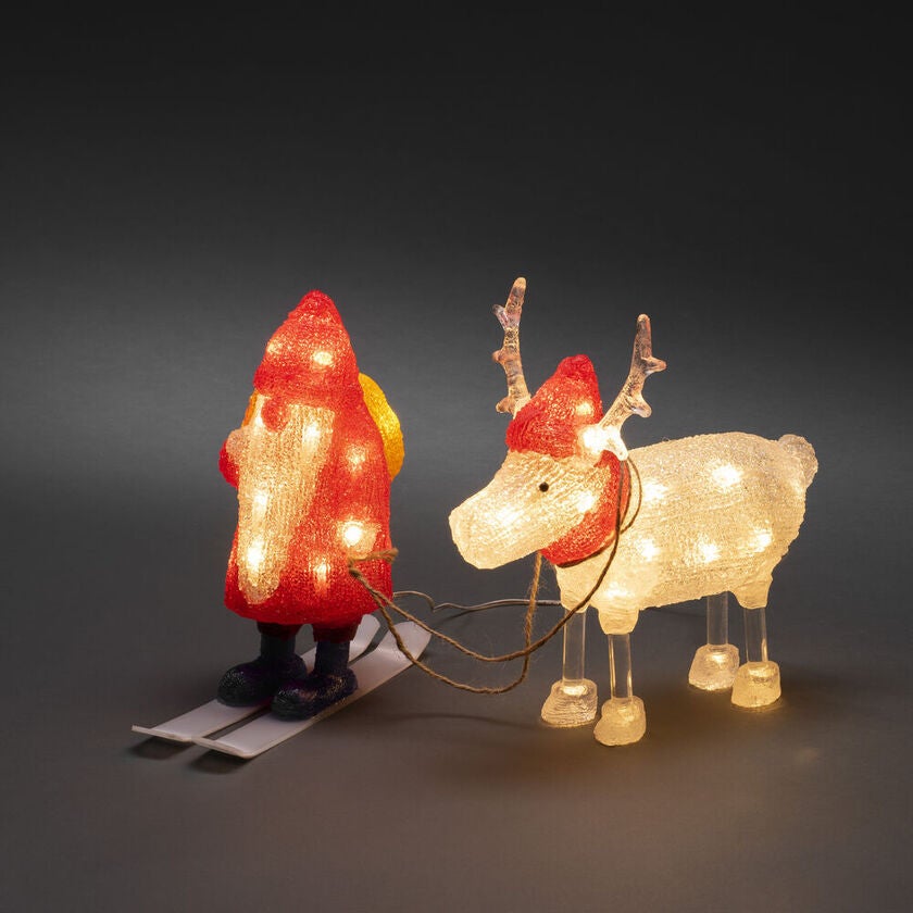 Acrylic Santa&Reindeer 40 LED