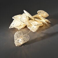 Light set, braided hearts, LED