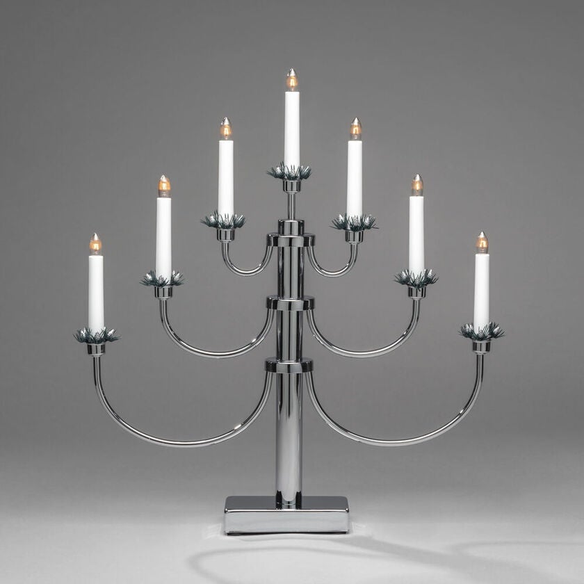 Metallleuchter, chrom