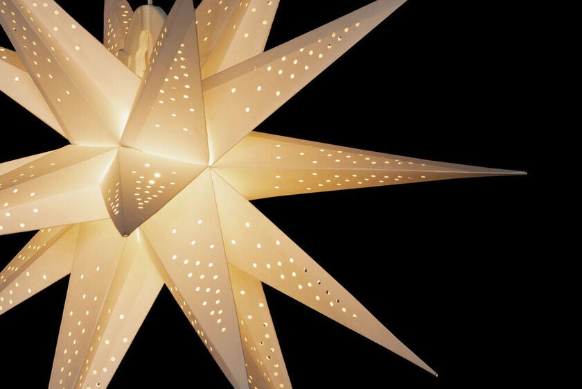 3-D Pappstjärna grå 45 cm LED