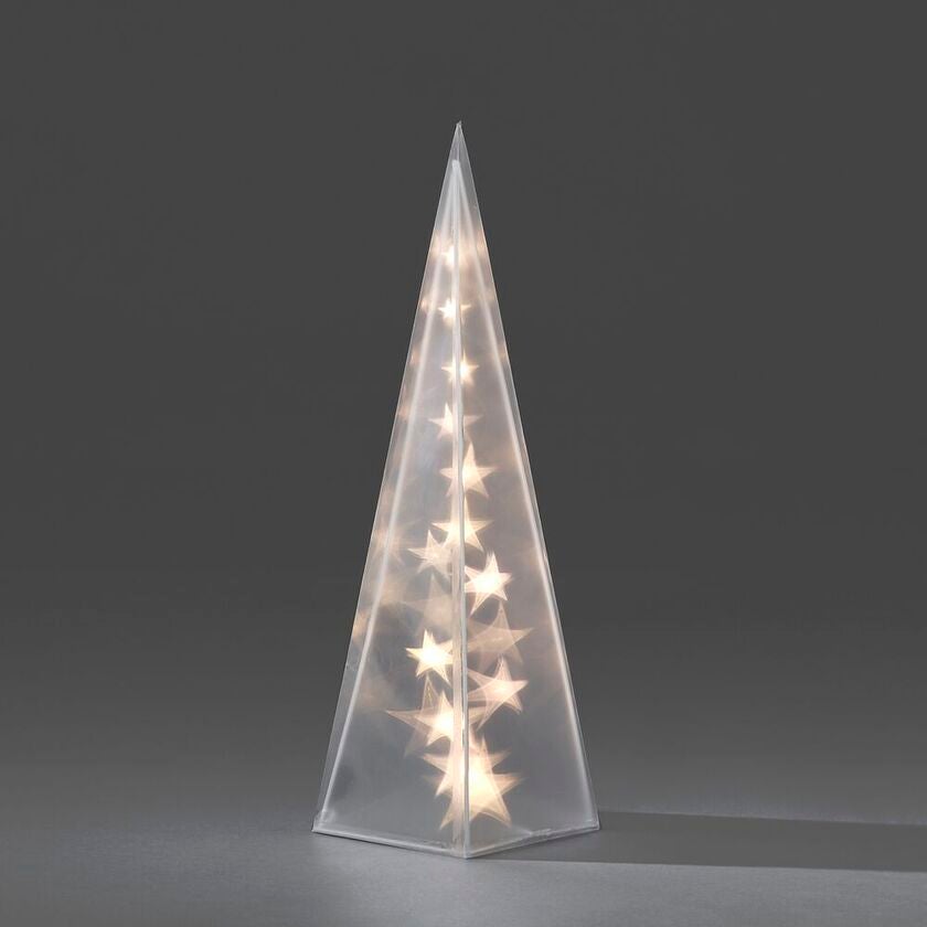 Plastic pyramid, star eff LED